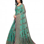 Banarasi Silk Blend Saree with Blouse Piece