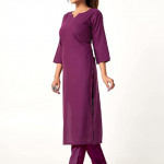 Pure Plain Kurta Set for Women - Cotton Rayon Blend