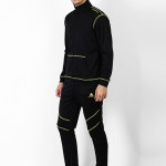 Men Black Solid Tracksuit