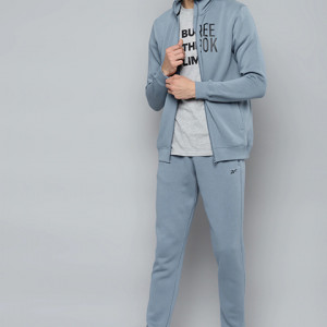 Men Blue Vector Printed Detail Training Tracksuit