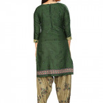 Women's Green Cotton Printed Unstitched Salwar Suit Material